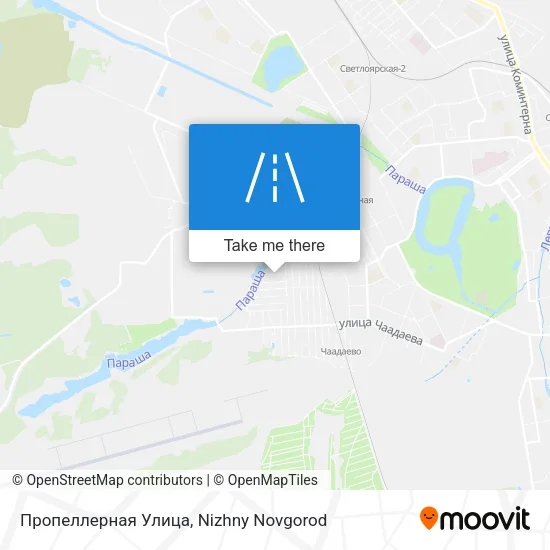 Пропеллерная Улица map