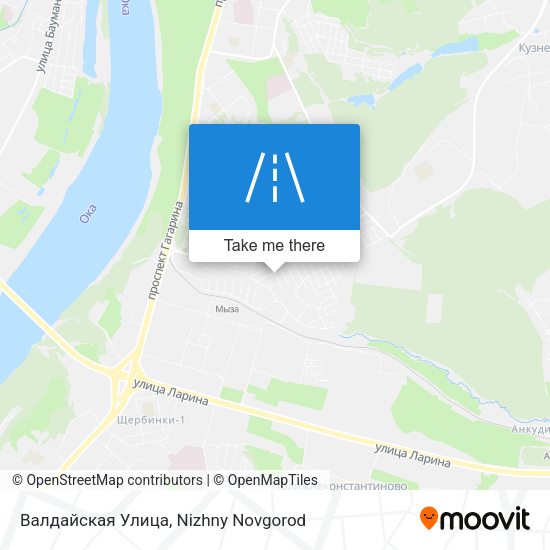 Валдайская Улица map