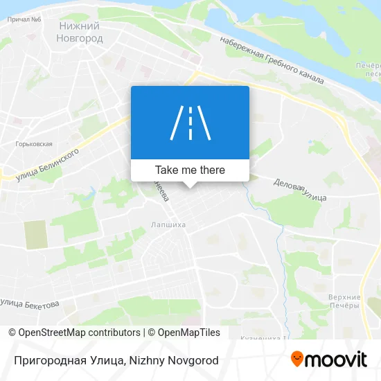 Пригородная Улица map