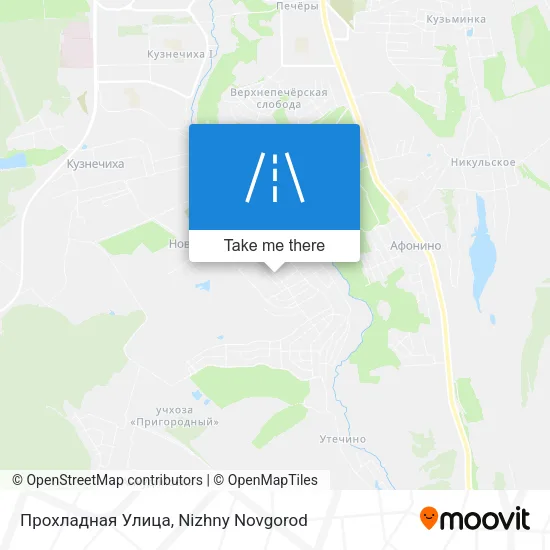 Прохладная Улица map