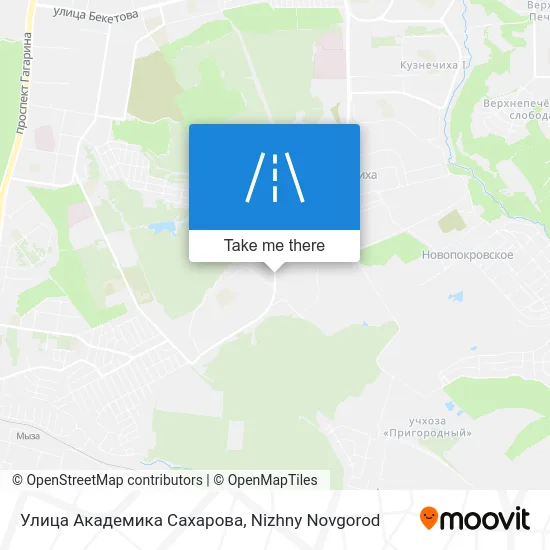Улица Академика Сахарова map
