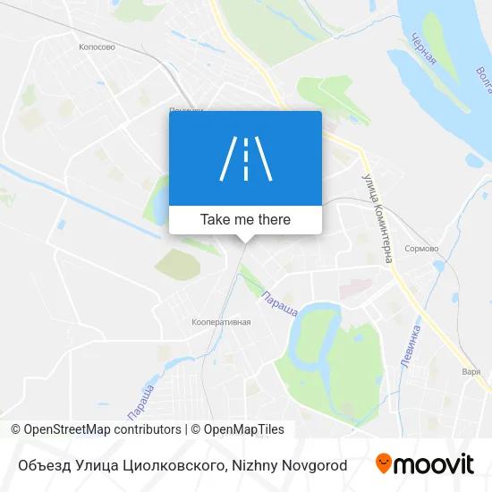 Объезд Улица Циолковского map