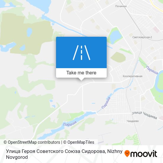 Улица Героя Советского Союза Сидорова map