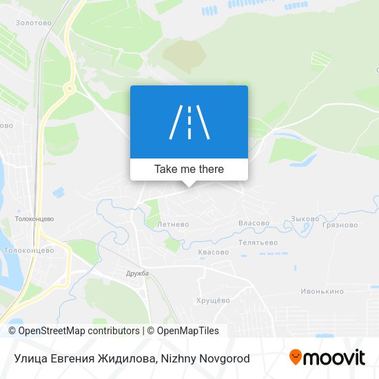 Улица Евгения Жидилова map