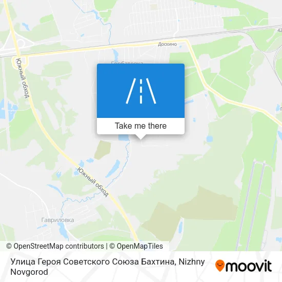 Улица Героя Советского Союза Бахтина map