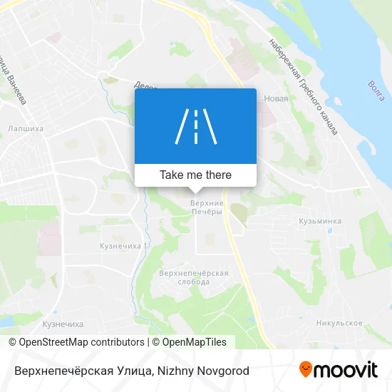 Верхнепечёрская Улица map