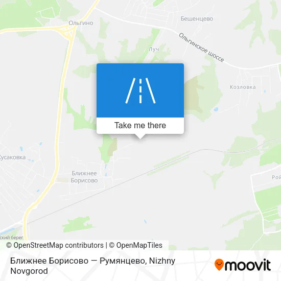 Ближнее Борисово — Румянцево map