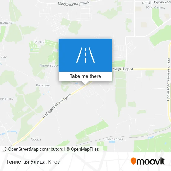 Тенистая Улица map