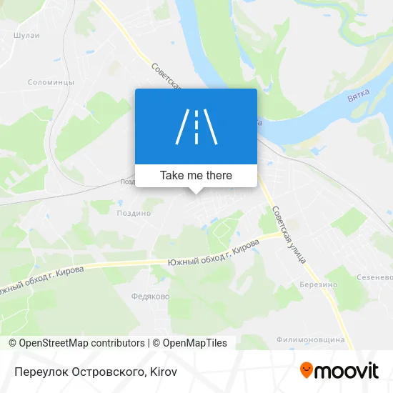 Переулок Островского map