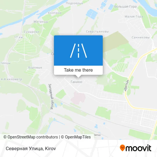 Северная Улица map
