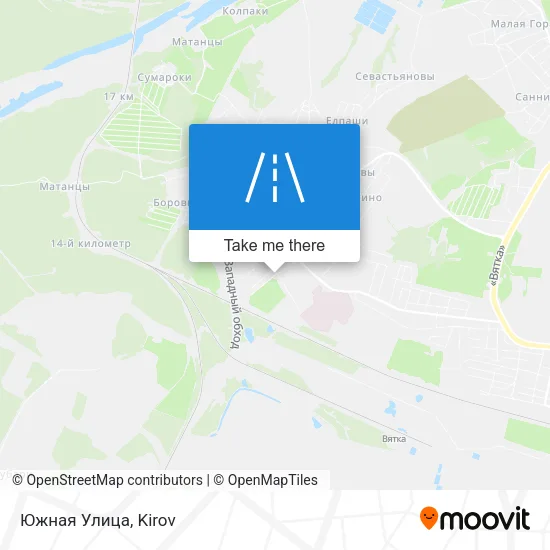 Южная Улица map