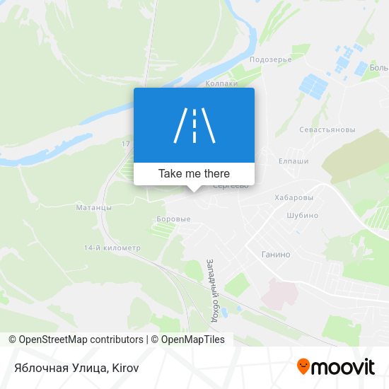 Яблочная Улица map