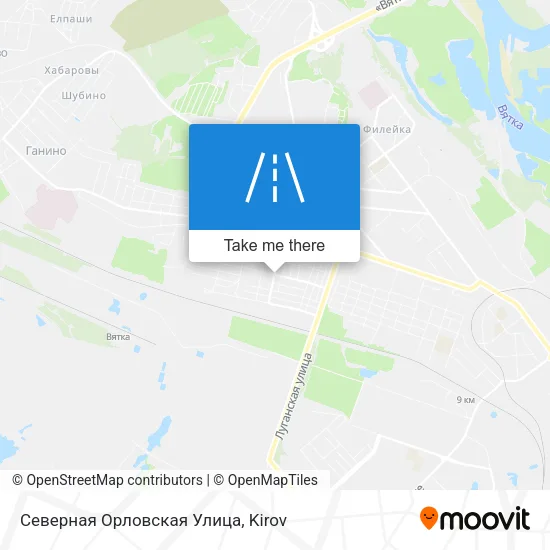 Северная Орловская Улица map