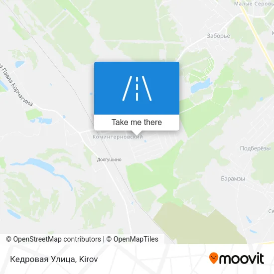 Кедровая Улица map