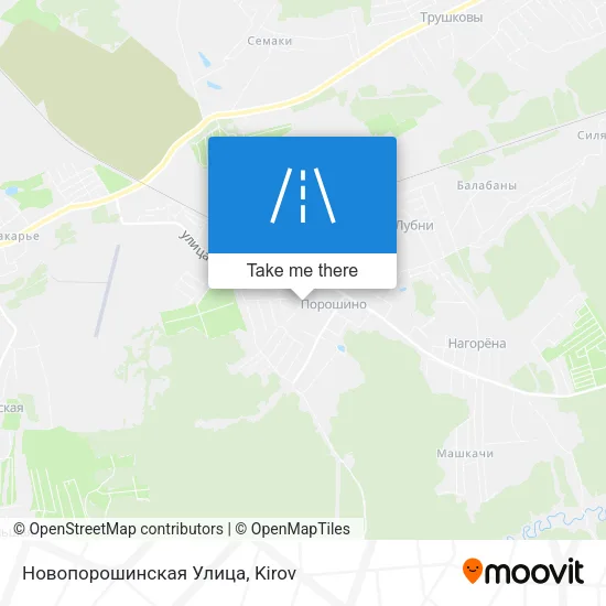 Новопорошинская Улица map