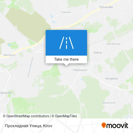 Прохладная Улица map