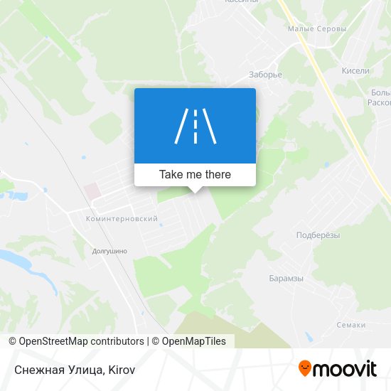 Снежная Улица map