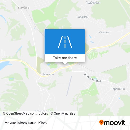 Улица Москвина map