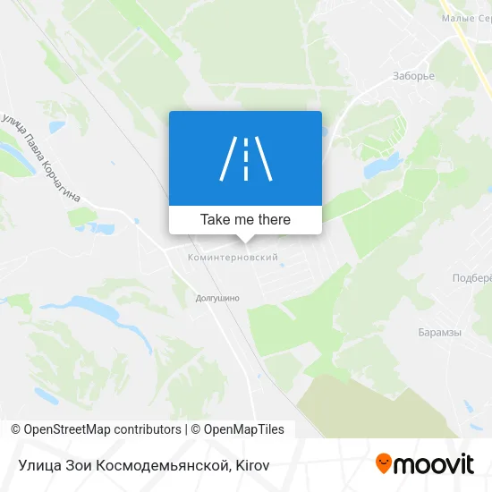 Улица Зои Космодемьянской map