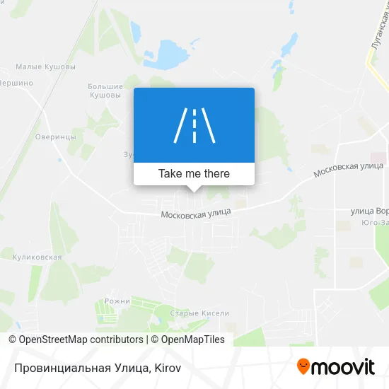 Провинциальная Улица map