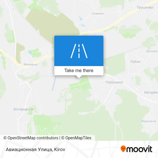 Авиационная Улица map