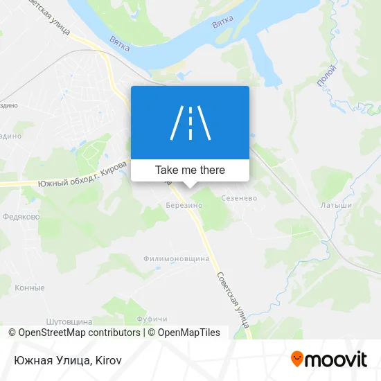 Южная Улица map