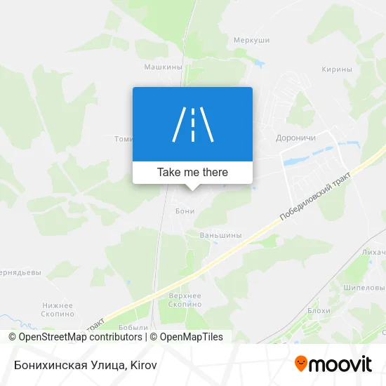 Бонихинская Улица map