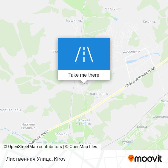 Лиственная Улица map