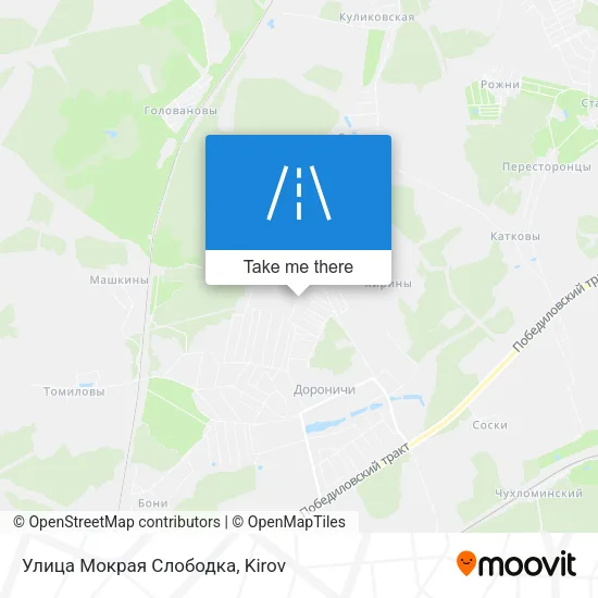 Улица Мокрая Слободка map