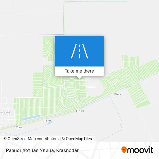 Разноцветная Улица map