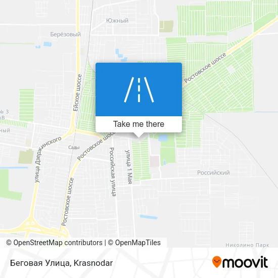 Беговая Улица map