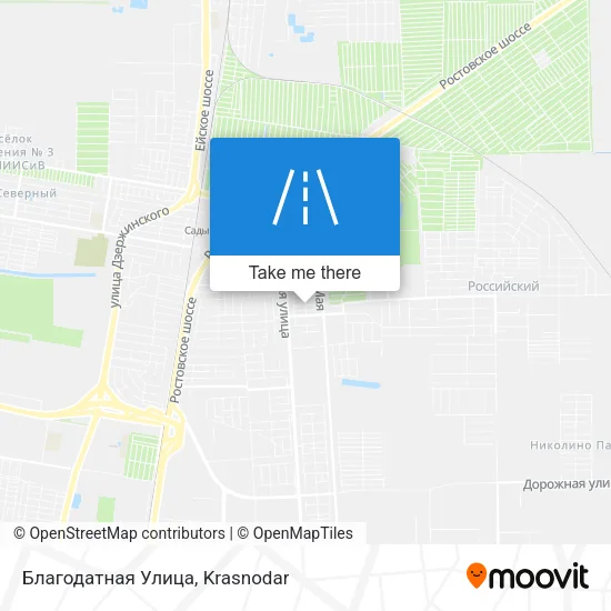 Благодатная Улица map