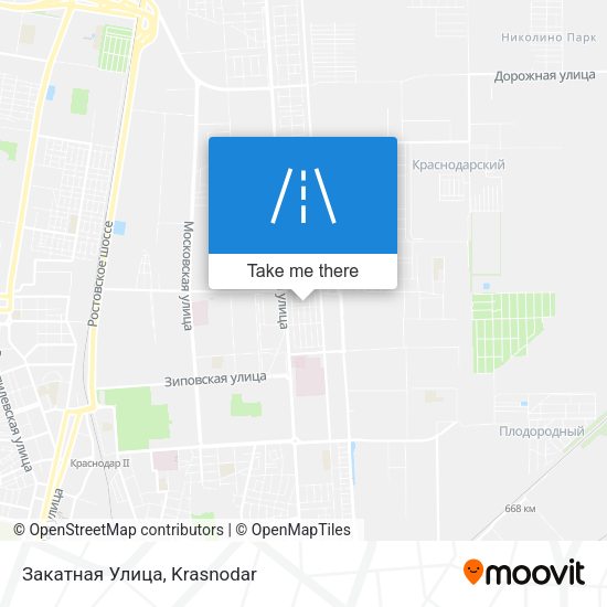 Закатная Улица map