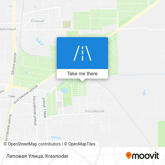 Липовая Улица map