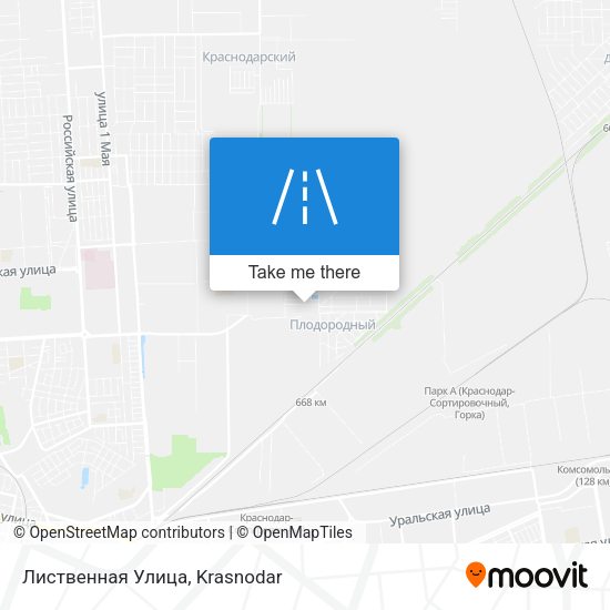 Лиственная Улица map