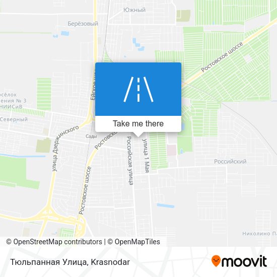 Тюльпанная Улица map