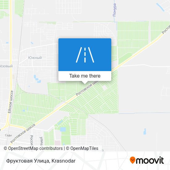 Фруктовая Улица map