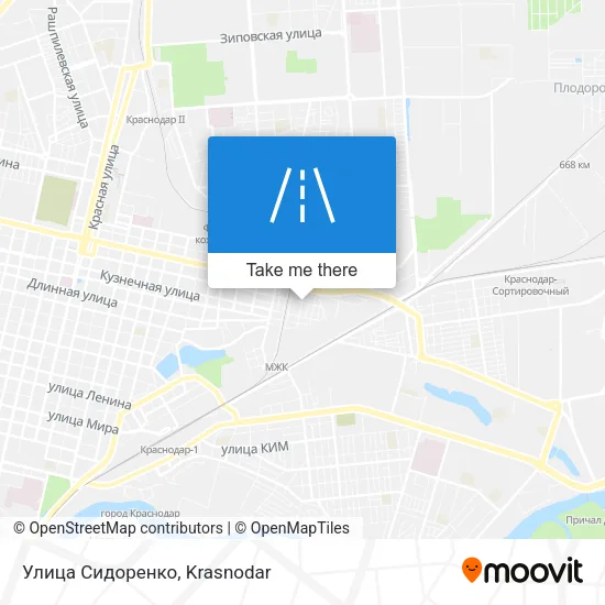 Улица Сидоренко map