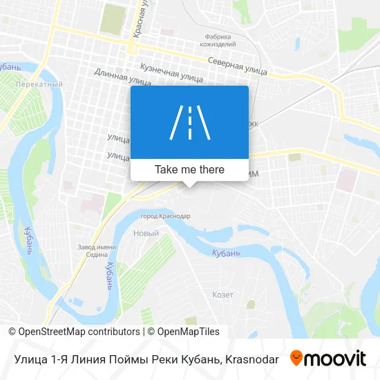Улица 1-Я Линия Поймы Реки Кубань map