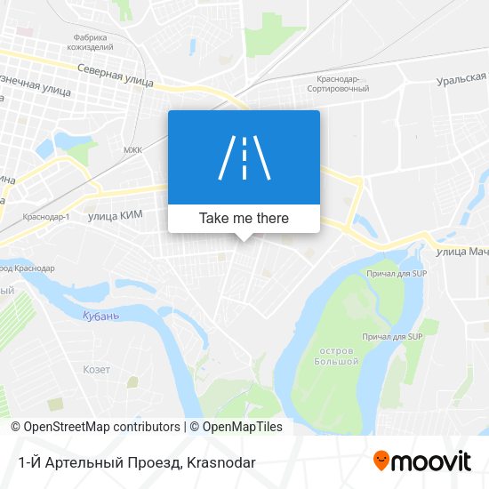 1-Й Артельный Проезд map