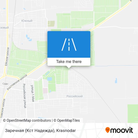 Заречная (Кст Надежда) map