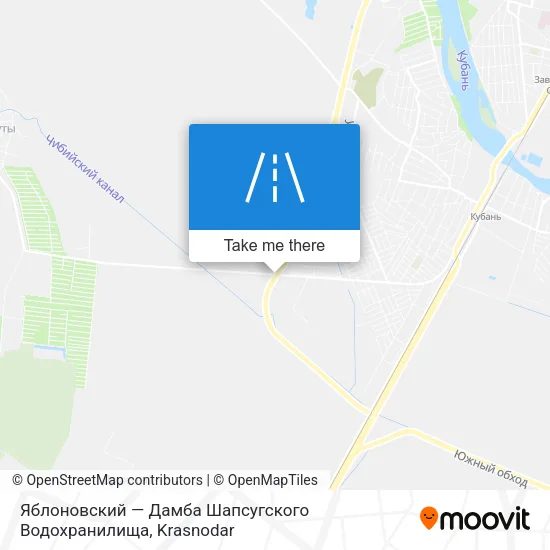 Яблоновский — Дамба Шапсугского Водохранилища map