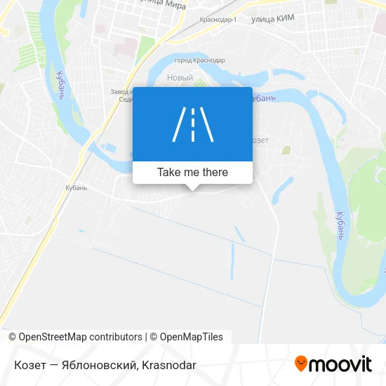 Козет — Яблоновский map