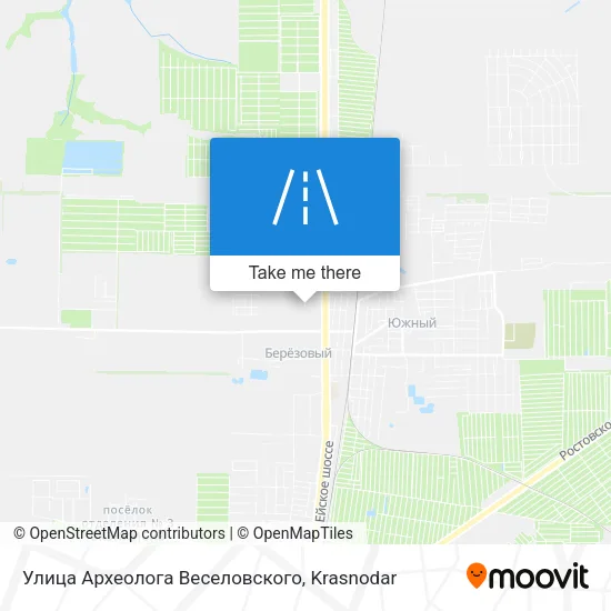 Улица Археолога Веселовского map