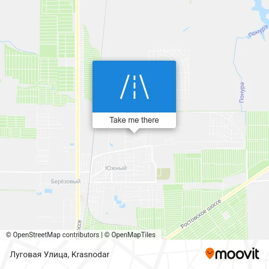 Луговая Улица map