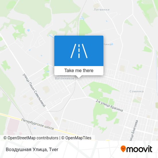 Воздушная Улица map