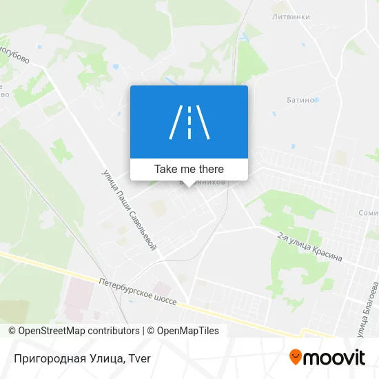 Пригородная Улица map