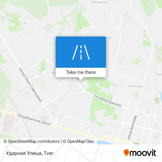 Ударная Улица map