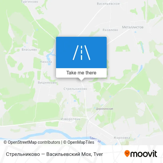 Стрельниково — Васильевский Мох map