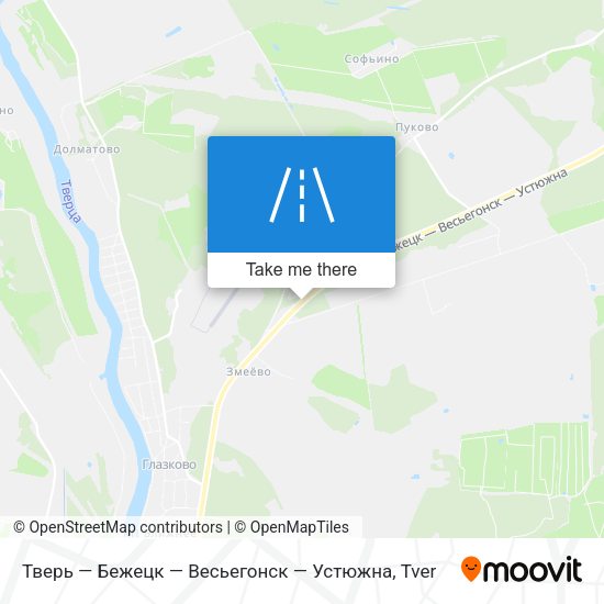 Тверь — Бежецк — Весьегонск — Устюжна map